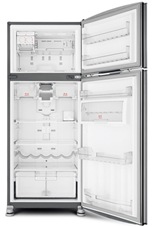 Refrigerador Duplex Frost Free 403L Ative! BRM47BR Inox Brastemp
