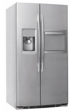 Refrigerador Side by Side com Home Bar 629L Inox GE