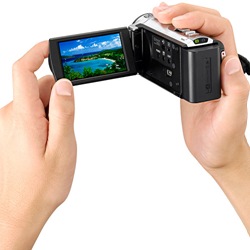 Filmadora Memory Flash DCR-SX63 Prata 60x Zoom Óptico TouchScreen Sony 