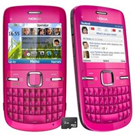 Smartphone Nokia C3 Desbloqueado GSM Rosa   Cartão 2GB