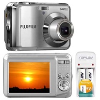 Câmera Digital Fujifilm FinePix AV150 14MP Prata   Carregador