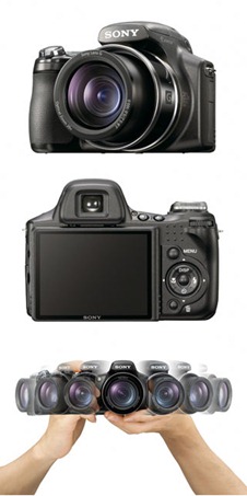 Sony HX1 a cyber-shot com cara de câmera digital profissional