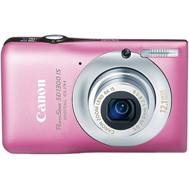 Câmera Digital Canon Power-Shot SD1300IS 12.1MP Rosa   Cartão 2GB