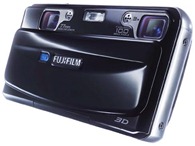 Câmera Digital Fujifilm Finepix Real 3D W1 10 MP Bateria de Litio Zoom Óptico 3D Fotografa e Filma 3D2D Cartão 2GB
